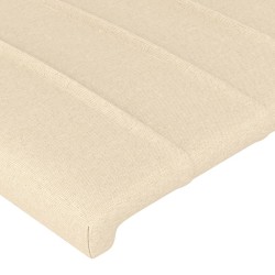 Tête de lit à LED Crème 100x5x118/128 cm Tissu 