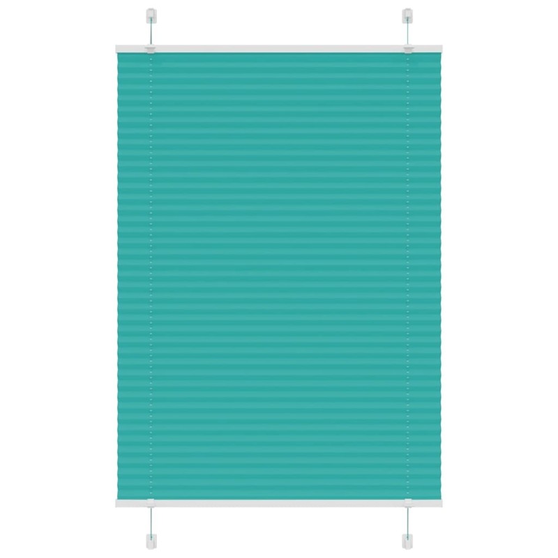 Store plissé vert pétrole 100x100 cm largeur du tissu 99,4cm 