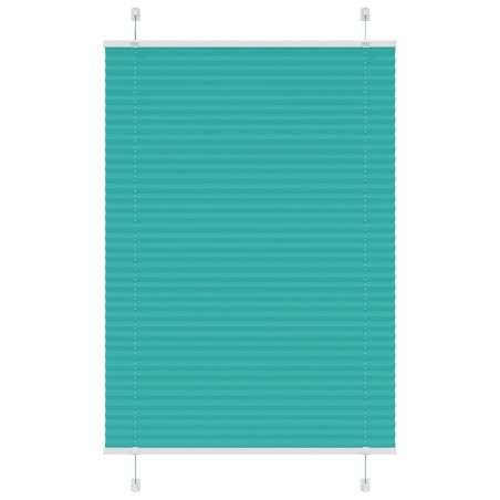 Store plissé vert pétrole 100x100 cm largeur du tissu 99,4cm 