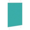 Store plissé vert pétrole 100x100 cm largeur du tissu 99,4cm 