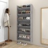 Armoires à chaussures murales 2 pcs Gris béton 80x18x90 cm 