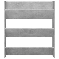 Armoires à chaussures murales 2 pcs Gris béton 80x18x90 cm 