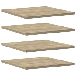 Panneau de bibliothèque 4pcs Chêne sonoma 40x40x1,5cm Aggloméré 