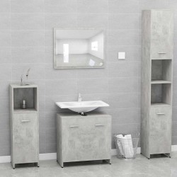 Meubles de salle de bain Gris béton Bois d'ingénierie 