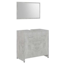 Meubles de salle de bain Gris béton Bois d'ingénierie 