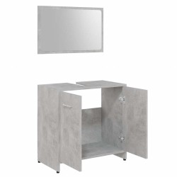 Meubles de salle de bain Gris béton Bois d'ingénierie 