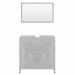 Meubles de salle de bain Gris béton Bois d'ingénierie 