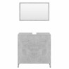 Meubles de salle de bain Gris béton Bois d'ingénierie 