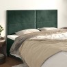 Têtes de lit 4 pcs Vert foncé 90x5x78/88 cm Velours 