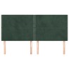 Têtes de lit 4 pcs Vert foncé 90x5x78/88 cm Velours 