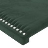 Têtes de lit 4 pcs Vert foncé 90x5x78/88 cm Velours 