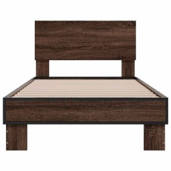 Cadre de lit sans matelas chêne marron 90x190 cm 