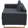 Canapé à 2 places Tissu Gris foncé 