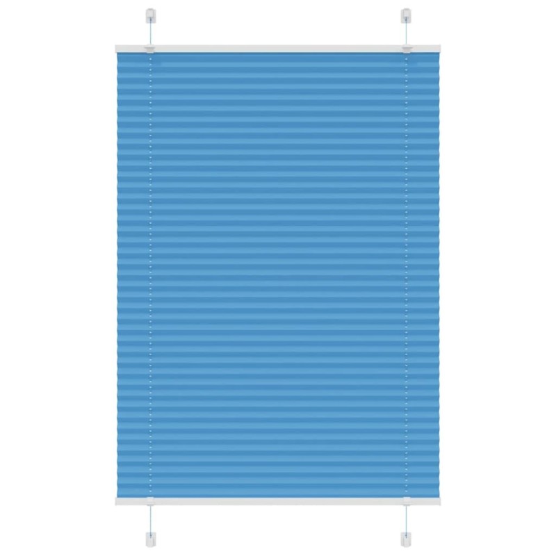 Store plissé bleu 100x100 cm largeur du tissu 99,4 cm polyester 