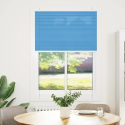 Store plissé bleu 100x100 cm largeur du tissu 99,4 cm polyester 