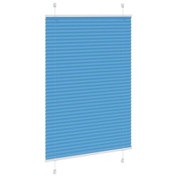 Store plissé bleu 100x100 cm largeur du tissu 99,4 cm polyester 