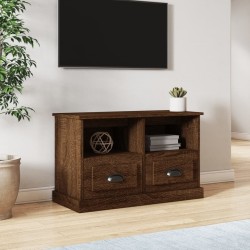 Meuble TV chêne marron 80x35x50 cm bois d'ingénierie 