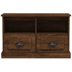 Meuble TV chêne marron 80x35x50 cm bois d'ingénierie 
