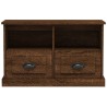 Meuble TV chêne marron 80x35x50 cm bois d'ingénierie 