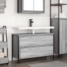 Meuble de salle de bain lavabo tiroirs sonoma gris 90x34,5x60cm 