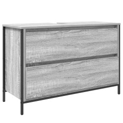 Meuble de salle de bain lavabo tiroirs sonoma gris 90x34,5x60cm 