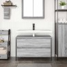 Meuble de salle de bain lavabo tiroirs sonoma gris 90x34,5x60cm 