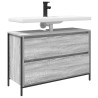 Meuble de salle de bain lavabo tiroirs sonoma gris 90x34,5x60cm 
