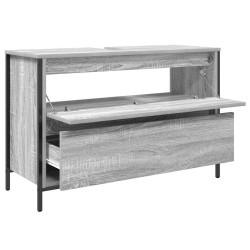 Meuble de salle de bain lavabo tiroirs sonoma gris 90x34,5x60cm 
