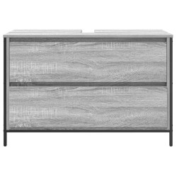 Meuble de salle de bain lavabo tiroirs sonoma gris 90x34,5x60cm 