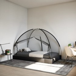 Moustiquaire mongole avec portes 220 maille noir 200x120x130 cm 