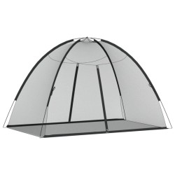 Moustiquaire mongole avec portes 220 maille noir 200x120x130 cm 