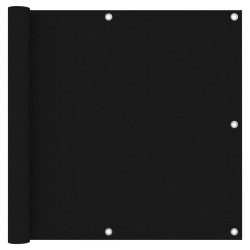 Écran de balcon Noir 90x400 cm Tissu Oxford 