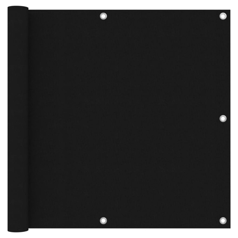 Écran de balcon Noir 90x400 cm Tissu Oxford Écran de balcon Noir 90x400 cm Tissu Oxford