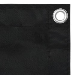 Écran de balcon Noir 90x400 cm Tissu Oxford 
