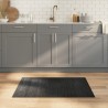 Tapis rectangulaire gris 70x100 cm bambou 