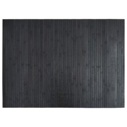 Tapis rectangulaire gris 70x100 cm bambou 