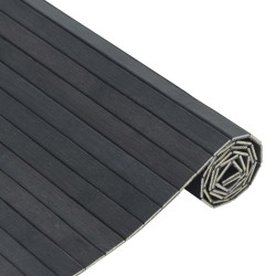 Tapis rectangulaire gris 70x100 cm bambou 