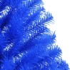 Demi sapin de Noël artificiel avec support Bleu 150 cm PVC 