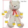 Ourson en peluche XXL Blanc 85 cm  