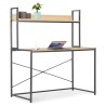 Bureau d'ordinateur Noir et chêne 120 x 60 x 138 cm 