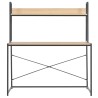 Bureau d'ordinateur Noir et chêne 120 x 60 x 138 cm 