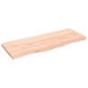 Comptoir de salle de bain 100x40x(2-4)cm bois massif non traité 