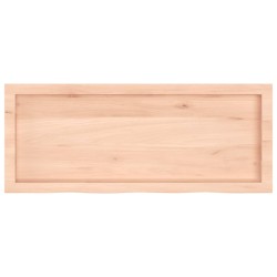 Comptoir de salle de bain 100x40x(2-4)cm bois massif non traité 