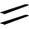 Appuis de fenêtre 2 pcs marron foncé bois de chêne massif 