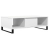Table basse blanc 104x60x35 cm bois d'ingénierie 