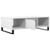 Table basse blanc 104x60x35 cm bois d'ingénierie 