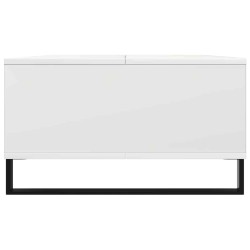 Table basse blanc 104x60x35 cm bois d'ingénierie 