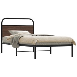 Cadre de lit sans matelas 107x203 cm chêne marron 