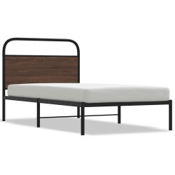 Cadre de lit sans matelas 107x203 cm chêne marron 