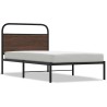Cadre de lit sans matelas 107x203 cm chêne marron 